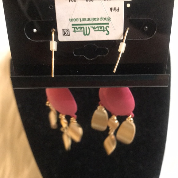 ILLUMINATA  EARRINGS  STEIN MART PINK & GOLD COLOR - Picture 4 of 5